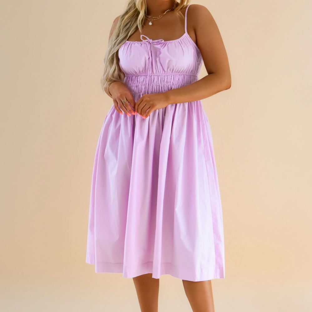Shop hopes dress in lavender